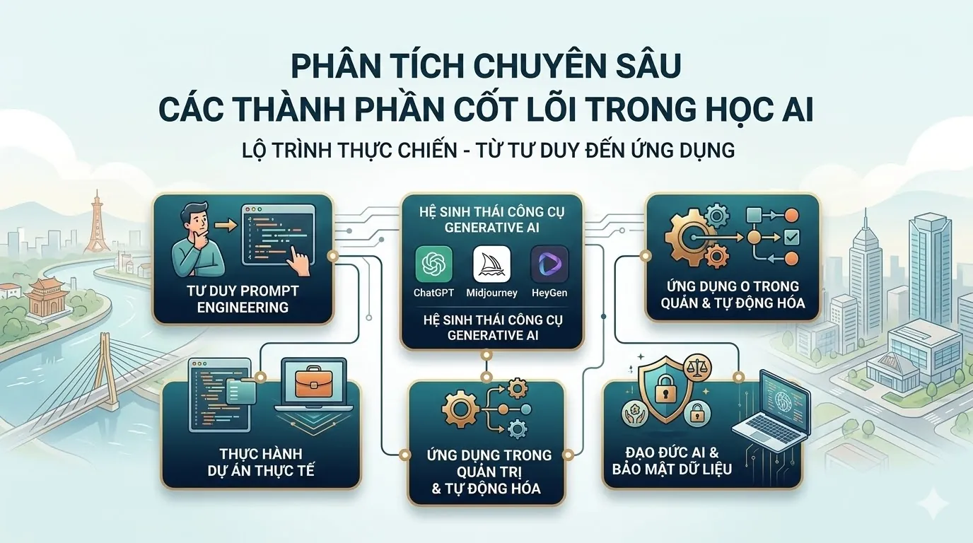 Phân Tích Chuyên Sâu: Các Thành Phần Cốt Lõi Trong Chương Trình Học AI Thực Chiến